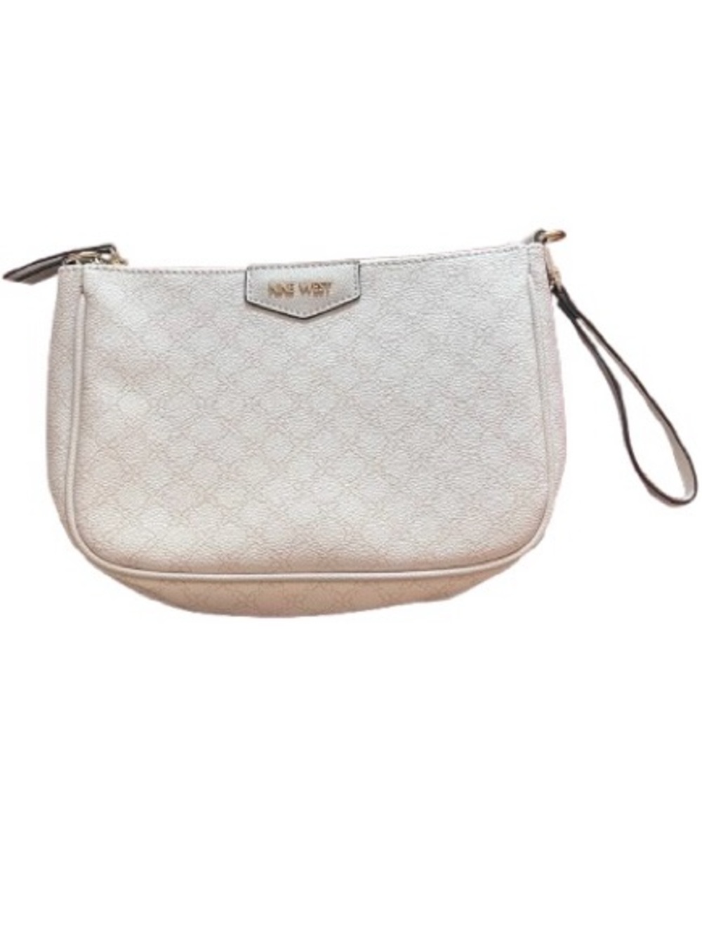 Nine West Light Cream Wristlet Clutch with Wrist Strap